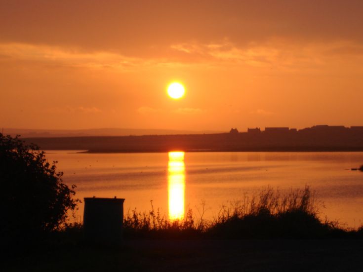 Sunset over Harray Loch