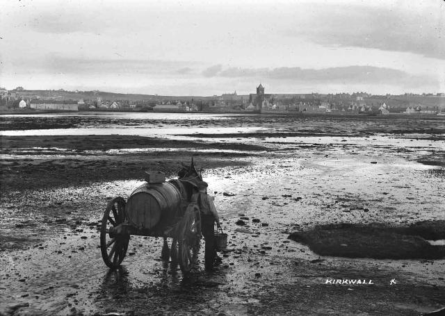 Water cart crossing the Peedie Sea, Kirkwall