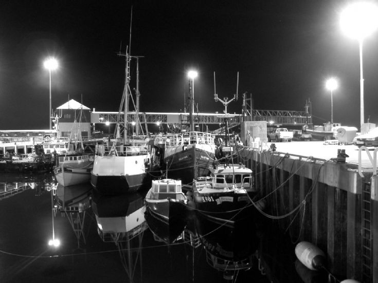 Stromness Harbour at night
