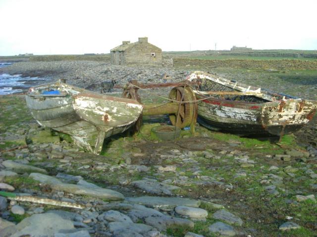 Abandoned (?) boats, North Ronaldsay