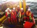 Deck crew in bow of Severn Sea